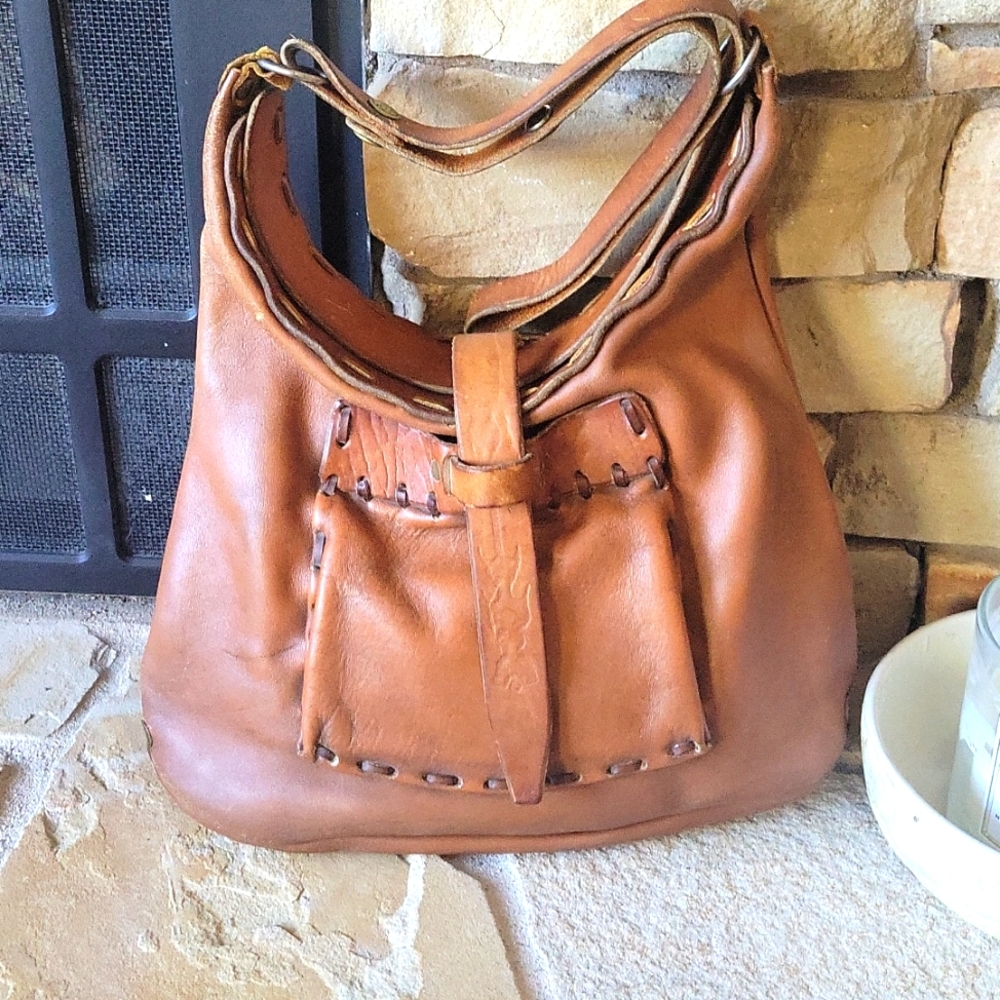 VINTAGE BOHO HOBO Handbag WONDERFUL LEATHER Cool Bag Great Price Buy Me!